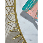 Журнальный столик с столешницей из мрамора на металлическом основании Table Vertical Planes варинант исполнения - 2 | Loft Concept в Красноярске