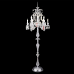 Торшер с 12-ю белыми текстильными абажурами и хрустальными подвесками Lustre Reverie варинант исполнения - 4 | Loft Concept в Красноярске