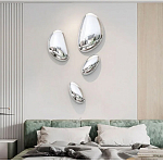 Абстрактная скульптура на стену в виде капли воды Water Outline варинант исполнения - 6 | Loft Concept в Красноярске