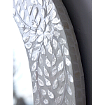 Зеркало круглое инкрустированное раковинами устриц Bone Inlay Dome Mirror White варинант исполнения - 6 | Loft Concept в Красноярске