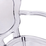 Прозрачный стул с подлокотниками LOUIS GHOST CHAIR Grey варинант исполнения - 7 | Loft Concept в Красноярске