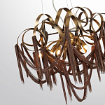 Люстра подвесная с переплетенными металлическими лентами и цепочками Atlantis Chain варинант исполнения - 3 | Loft Concept в Красноярске