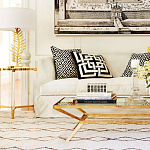 Золотой приставной столик с круглой стеклянной столешницей Weightless Table варинант исполнения - 6 | Loft Concept в Красноярске