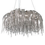 Люстра круглая подвесная с металлическими дугами и длинными цепочками 80 см Atlantis Chain варинант исполнения - 7 | Loft Concept в Красноярске