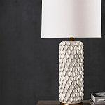 Настольная лампа покрытая лепестками белых цветов Fancy Calla Lily варинант исполнения - 3 | Loft Concept в Красноярске