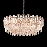 Круглая люстра с хрустальными подвесками на серебряном каркасе Gorgeous Crystal Light варинант исполнения - 13 | Loft Concept в Красноярске