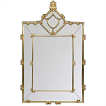 Зеркало прямоугольное Golden Classic Ornament Mirror варинант исполнения - 2 | Loft Concept в Красноярске