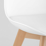 Стул с основой из пластика и мягким сиденьем Arvika White варинант исполнения - 6 | Loft Concept в Красноярске