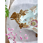 Блюдо овальное из голубого фарфора с ручками в виде бабочек и цветочным рисунком Blue Garden варинант исполнения - 7 | Loft Concept в Красноярске