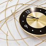 Часы настенные из металла с чёрным циферблатом Current Time варинант исполнения - 2 | Loft Concept в Красноярске