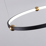 Люстра подвесная светодиодная черный металл Ring Horizontal варинант исполнения - 10 | Loft Concept в Красноярске