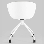 Офисное кресло из пластика с мягким сиденьем Eggshell Grey варинант исполнения - 5 | Loft Concept в Красноярске