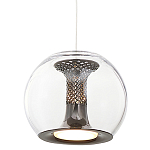 Подвесной светильник со стеклянным плафоном Inner Gleam Globe black  варинант исполнения - 2 | Loft Concept в Красноярске