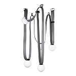 Подвесной светильник с серыми кожаными ремнями и белыми стеклянными плафонами в виде шаров Flos Wireline Lighting варинант исполнения - 5 | Loft Concept в Красноярске