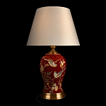 Настольная лампа бордовая с изображением птиц Slip Away варинант исполнения - 2 | Loft Concept в Красноярске