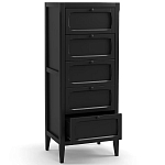 Комод узкий с 5-ю ящиками черный Silva Black Chest of Drawers варинант исполнения - 3 | Loft Concept в Красноярске