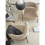 Кресло полукруглое мягкое с буклированной обивкой Armchair with Boucle Upholstery варинант исполнения - 8 | Loft Concept в Красноярске