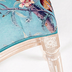 Барный стул из массива бука с изображением птиц и цветов Turquoise Beige Chinoiserie Garden Chair варинант исполнения - 5 | Loft Concept в Красноярске