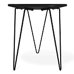 Стол журнальный c круглой столешницей из стекла серого цвета Gray and Gold Marble варинант исполнения - 4 | Loft Concept в Красноярске