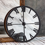 Часы настенные зеркальные с чёрным металлическим циферблатом Mirror Tower Clock варинант исполнения - 5 | Loft Concept в Красноярске