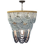 Многоярусная люстра украшенная круглыми бусами Gradient Grey Chandelier варинант исполнения - 1 | Loft Concept в Красноярске