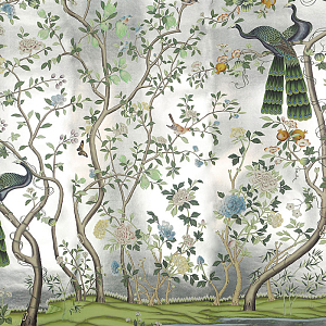 Обои ручная роспись St Laurent White Metal