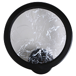 Светодиодное бра круглой формы с металлической рамой черного цвета Marble Glow варинант исполнения - 2 | Loft Concept в Красноярске