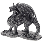 Декоративная статуэтка Дракон Dragon Black Silver Statuette варинант исполнения - 1 | Loft Concept в Красноярске