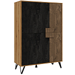 Шкаф двухдверный с 2-мя отделами с полками Stone Effect варинант исполнения - 2 | Loft Concept в Красноярске