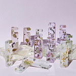 Подставка для телефона из эпоксидной смолы с цветами розовая Epoxy Flowers Phone Stand Pink варинант исполнения - 5 | Loft Concept в Красноярске