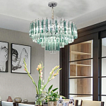 Дизайнерская люстра AQUA Blue Lagoon бирюзовое стекло несколько ярусов варинант исполнения - 5 | Loft Concept в Красноярске