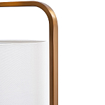 Торшер с белым тканевым абажуром на мраморном основании Cconcise варинант исполнения - 1 | Loft Concept в Красноярске