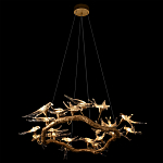 Люстра подвесная с прозрачными стеклянными птичками на ветвях Диаметр 100 см Serip Voa варинант исполнения - 5 | Loft Concept в Красноярске