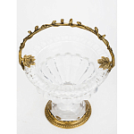 Чаша из прозрачного стекла на ножке с бронзовой ручкой в виде ветки Eden Garden варинант исполнения - 3 | Loft Concept в Красноярске