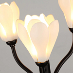 Настольная лампа с ветвями и белыми фарфоровыми цветами Floralis варинант исполнения - 5 | Loft Concept в Красноярске