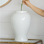 Ваза белая с крышкой однотонная Chinoiserie Ceramics варинант исполнения - 9 | Loft Concept в Красноярске