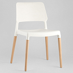 Пластиковый стул на ножках из массива бука Ferret White 4 шт варинант исполнения - 2 | Loft Concept в Красноярске