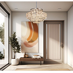 Люстра хрустальная в неоклассическом стиле на серебристом каркасе Majesty варинант исполнения - 3 | Loft Concept в Красноярске