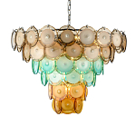 Люстра конусовидная с каскадом из разноцветных круглых подвесов Key Lustar варинант исполнения - 3 | Loft Concept в Красноярске