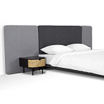 Кровать с большим мягким изголовьем Unity Dark Grey Bed варинант исполнения - 4 | Loft Concept в Красноярске