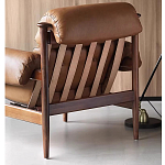 Кресло с деревянным каркасом и обивкой из натуральной кожи Medieval Furniture варинант исполнения - 2 | Loft Concept в Красноярске