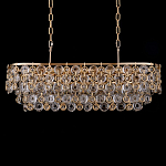 Люстра овальная каскадная с подвесками в форме колец Galaxy of Light варинант исполнения - 1 | Loft Concept в Красноярске