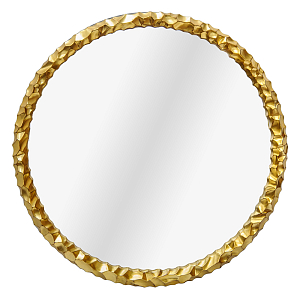 Зеркало Reginald Mirror round gold