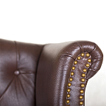 Диван из натуральной кожи на 4-х деревянных ножках из массива бука Thomas Seating brown варинант исполнения - 6 | Loft Concept в Красноярске