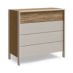 Комод 4 ящика с подсветкой на рельефном фасаде Warm Industrial варинант исполнения - 6 | Loft Concept в Красноярске