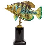 Статуэтка из фарфора в форме рыбы SEA Porcelain and Bronze варинант исполнения - 1 | Loft Concept в Красноярске