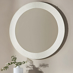 Зеркало в круглой фактурной раме Mirror Modern Texture белое варинант исполнения - 3 | Loft Concept в Красноярске