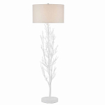 Торшер белый с цилиндрическим абажуром и каркасом в виде дерева Branched Tree варинант исполнения - 1 | Loft Concept в Красноярске