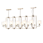 Люстра прямоугольной формы с 12-ю цилиндрическими плафонами из стекла Laurent варинант исполнения - 2 | Loft Concept в Красноярске