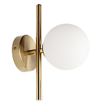 Бра с золотым основанием и белым плафоном в форме шара Bubble варинант исполнения - 1 | Loft Concept в Красноярске